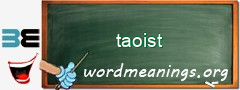 WordMeaning blackboard for taoist